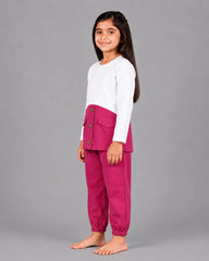 Little Luxe Pocket Pajama Set - Hot Pink