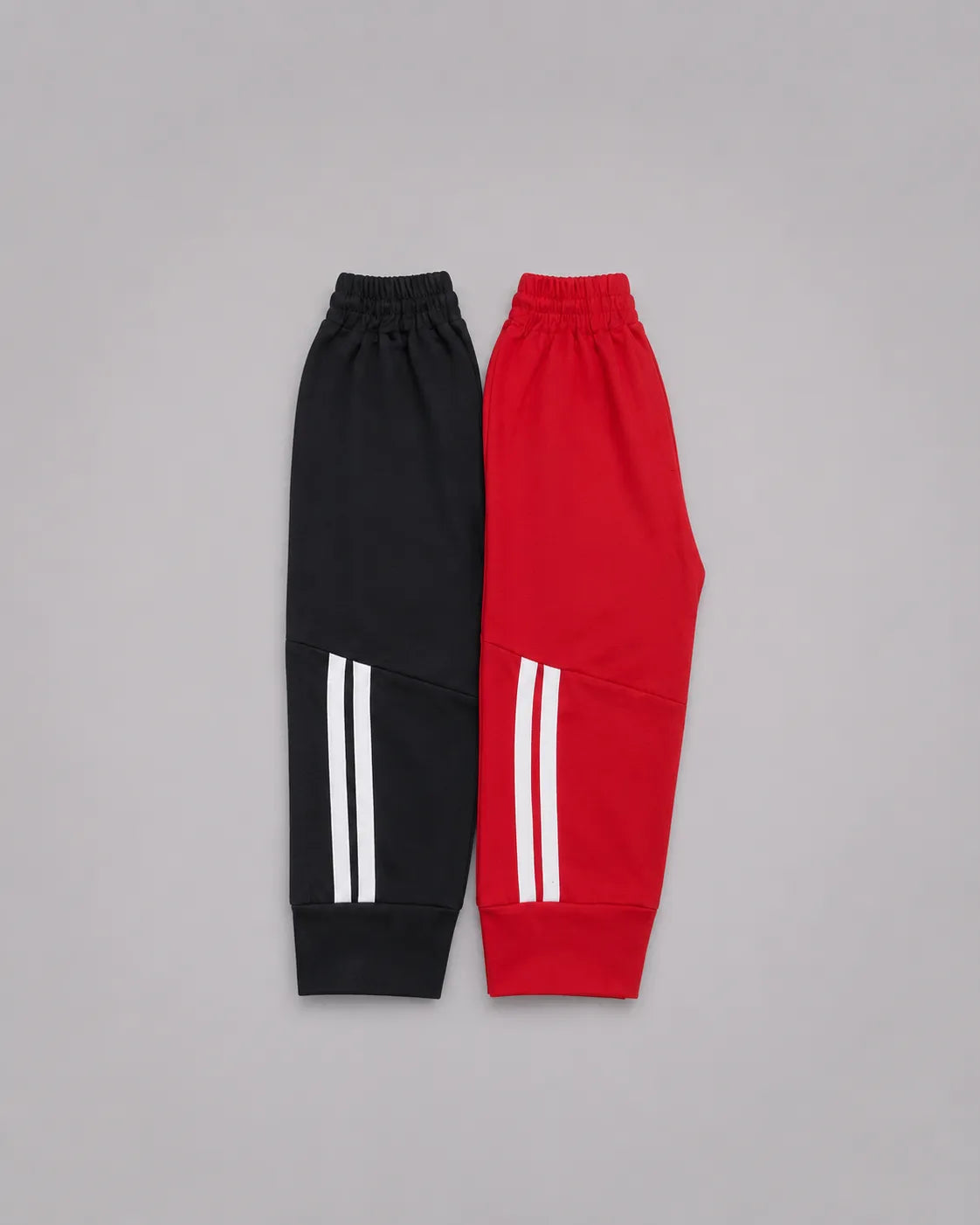 Pack Of 2 Kids Trouser | Elite Stripe - Black & Red