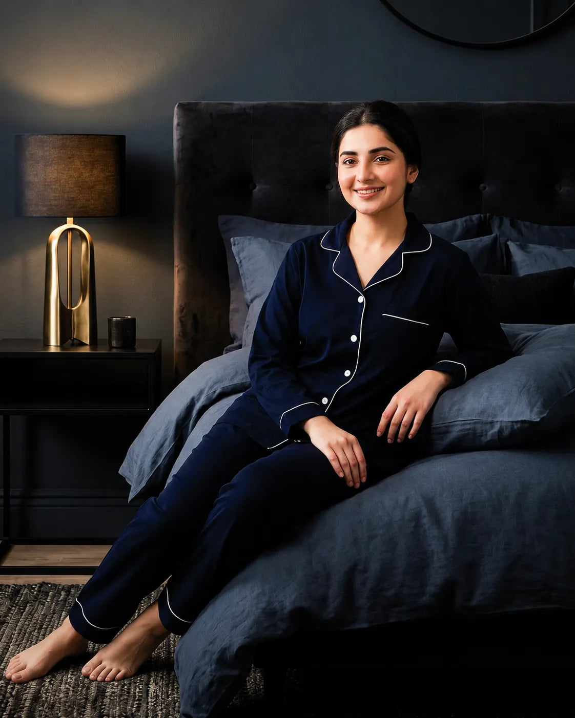 Navy Blue Classic Dream Lounge Set