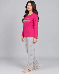 Teddy Heart Sleep Set - Pink