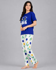 Tulip Bunny Dreams Pajama Set- Blue