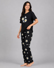 Black Garden Pajama Set
