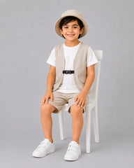 Little Explorer Short Set - Beige
