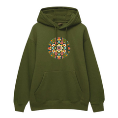 Multi Flower Pattern Hoodie