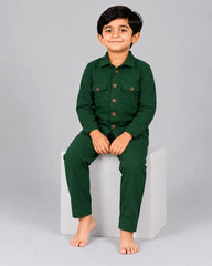 Mini Cargo Shirt Set - Green