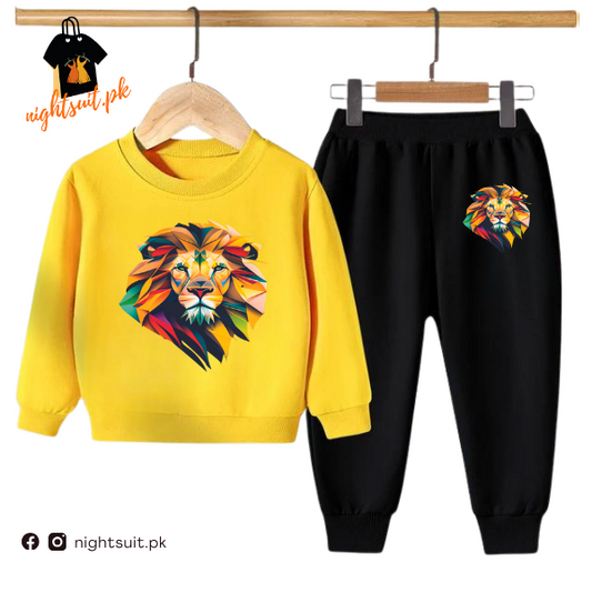 Yellow Lion Kids Sweatshirt & Pant