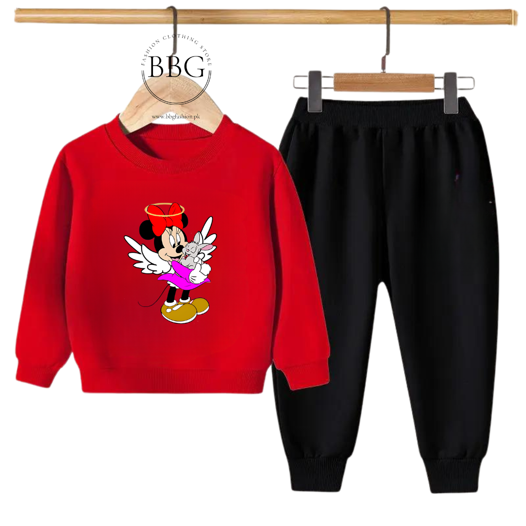 ANGEL MICKEY PRINTED SWEATSHIRT SET