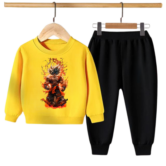 Kids Winter Sweat Shirt Set | Dragon Ball Z Printed