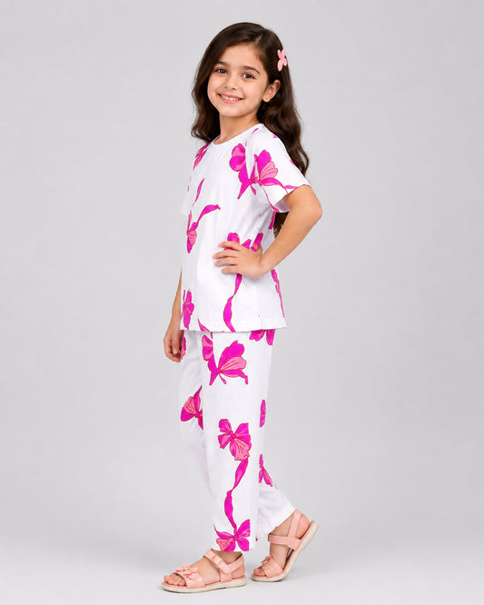 Rosy Bow Pajama Set