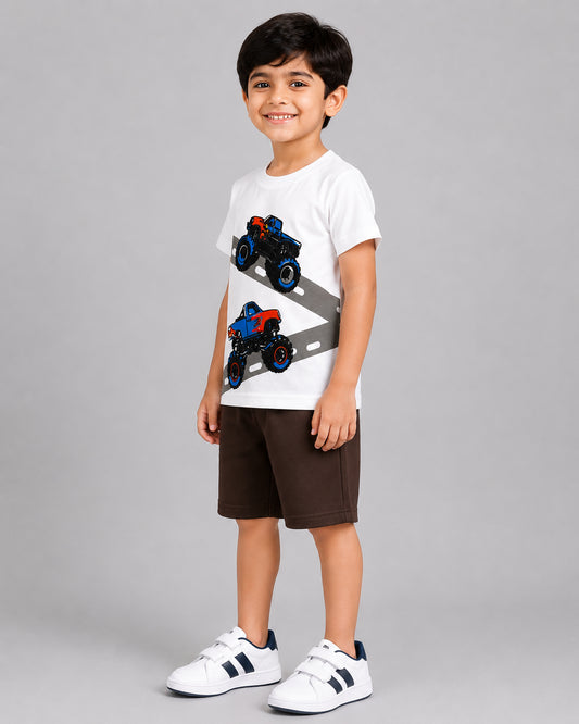 Turbo Truck Short Set - Dark Brown