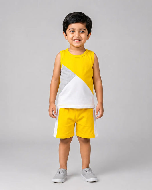 Mono Sport Shorts Set - Yellow