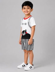 Striped Bear Short Set