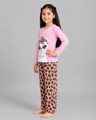 Kitty Bow Pajama Set - Pink