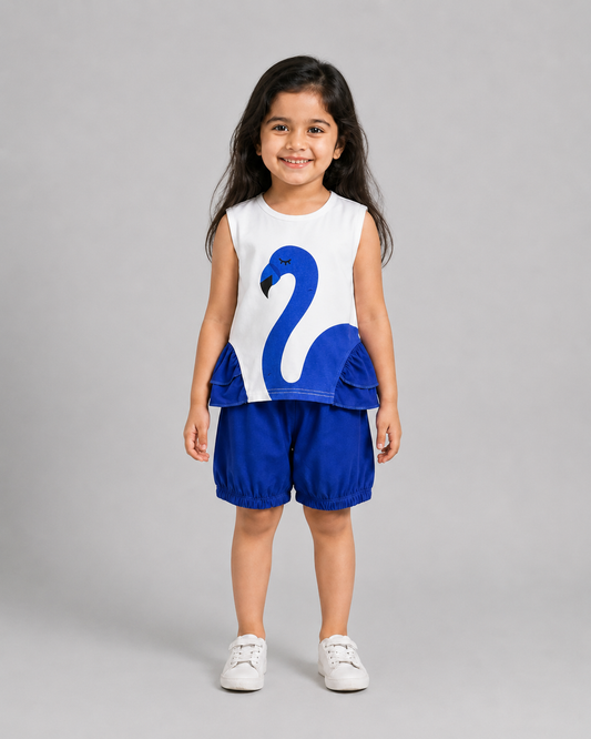Flamingo Pop Sando set - Navy Blue