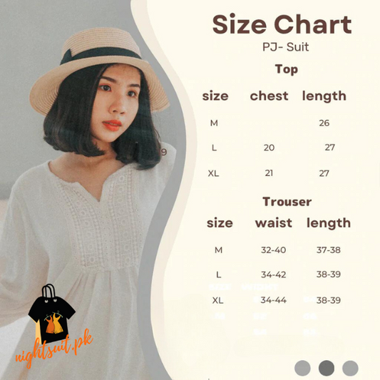 Grey Butterfly Love Women Night Suit PJ 3 Pieces Set