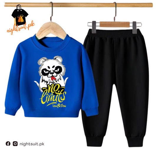 Blue No Limit Bear Kids Sweatshirt & Pant