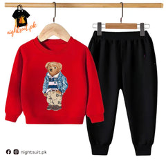 Kids Winter Sweat Shirt Set | Polo Bear Printed