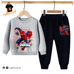 Grey Spiderman Kids Sweatshirt & Pant