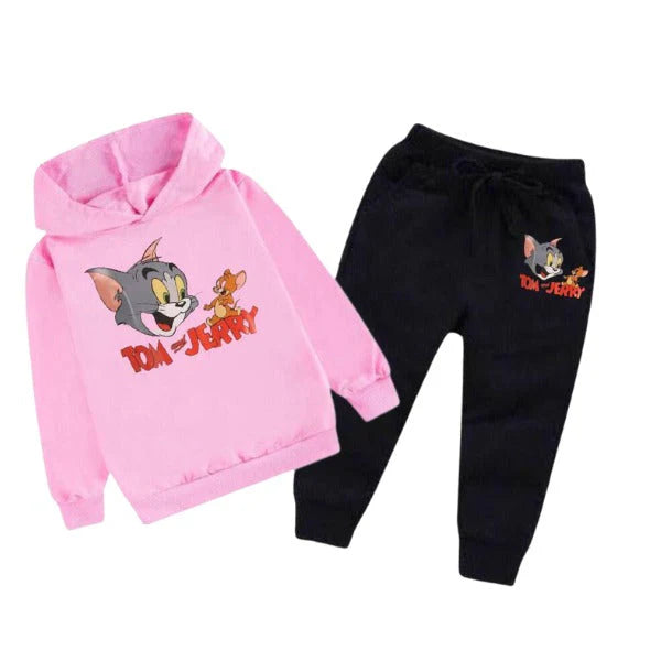 Kids Winter Hoodie Set | Tom & Jerry Printed