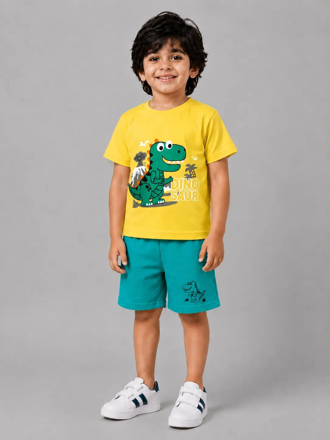 Volcano Dino Short Set - Yellow