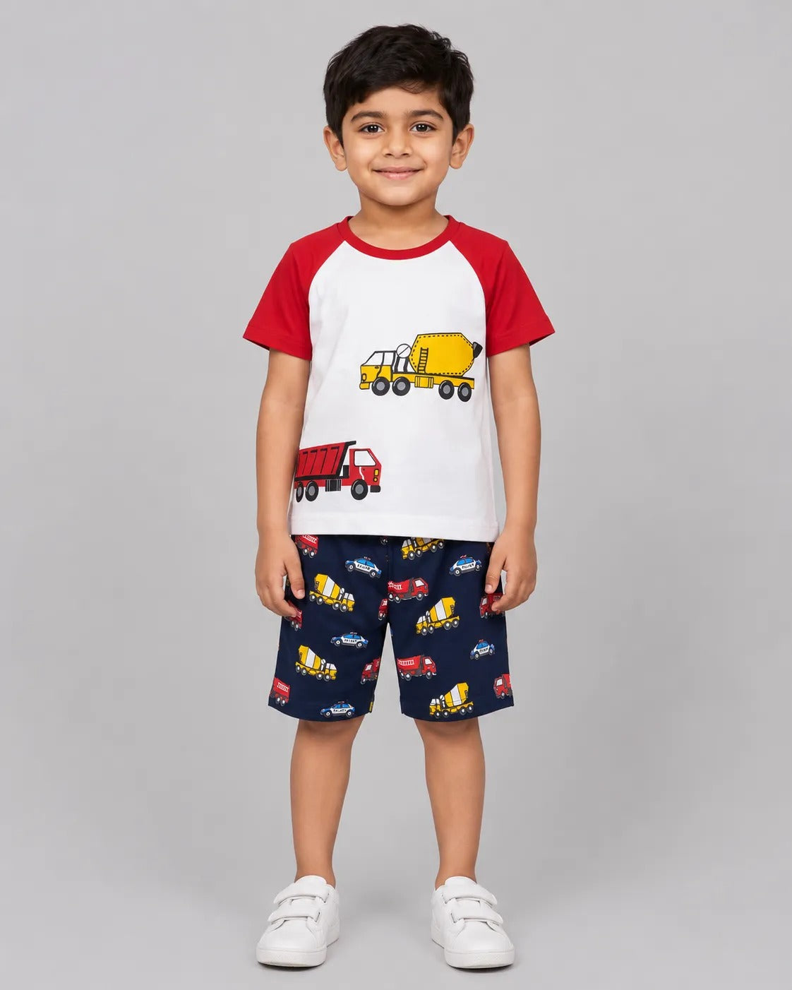 Red Truck Shorts Set