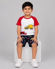 Red Truck Shorts Set