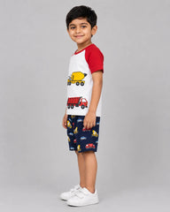 Red Truck Shorts Set