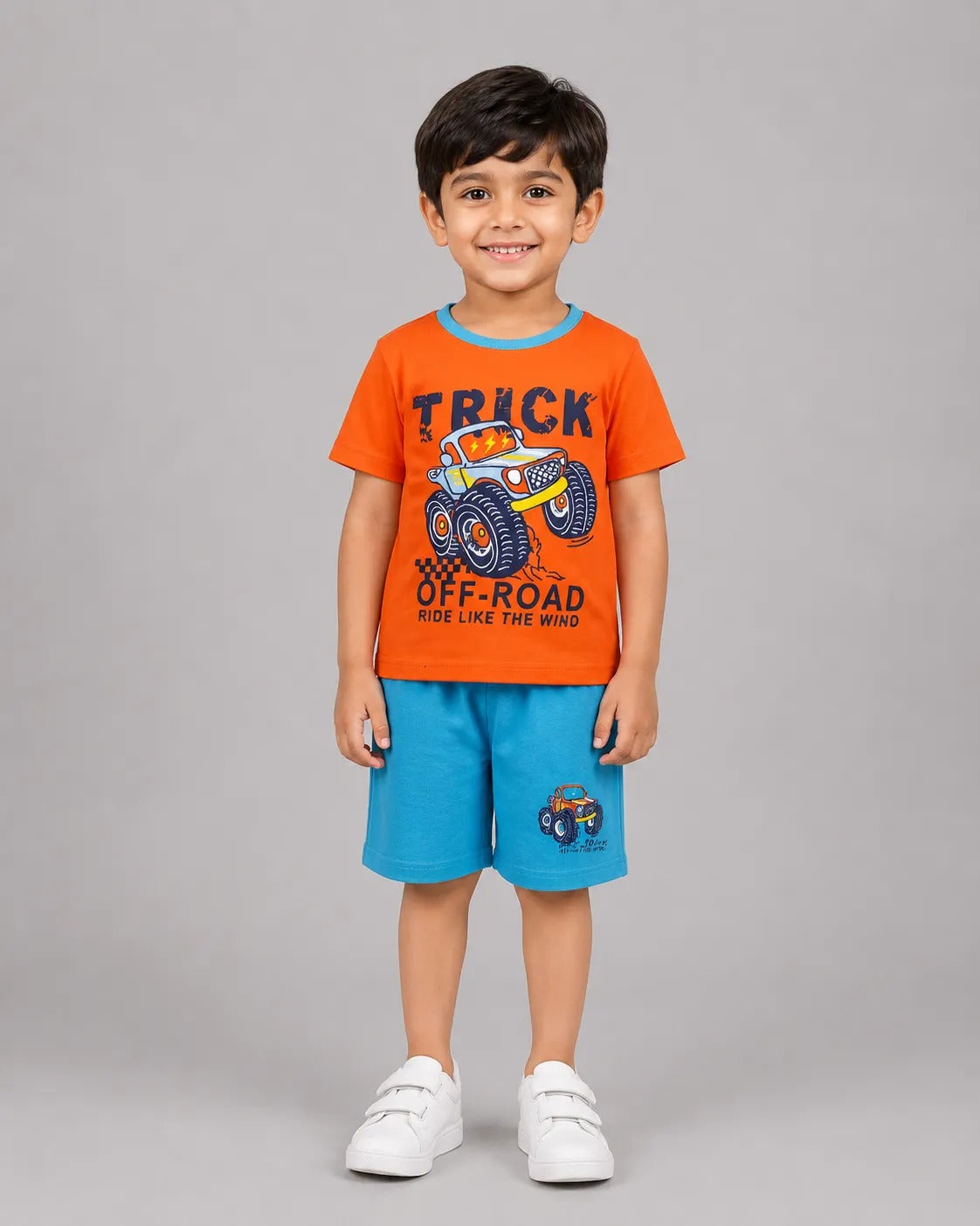 Orange Truck Short Set