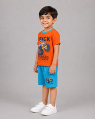 Orange Truck Short Set