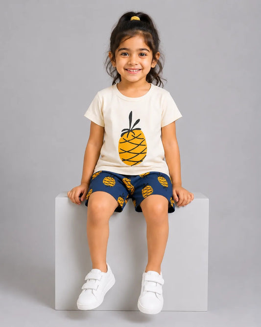 Cute Pineapple Short Set