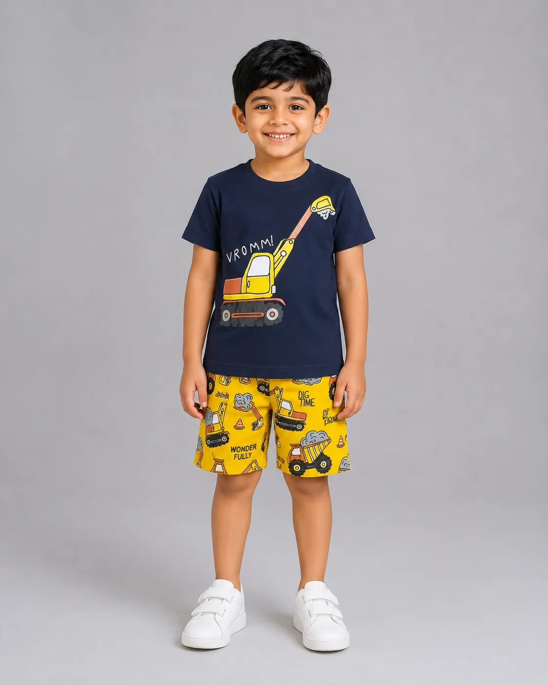 Navy Excavator Short Set