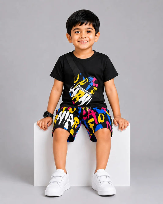 Urban Vibes Short Set - Black