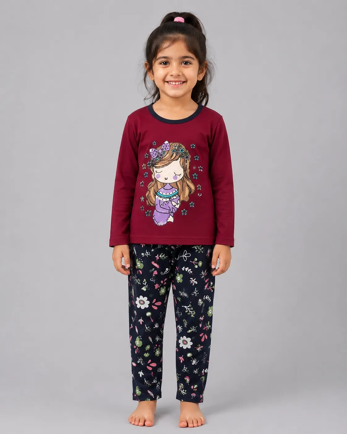Little Princess Cozy Pajama Set - Maroon
