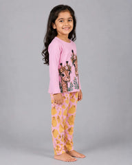 Pink Giraffe Dreams Kids Pajama Set