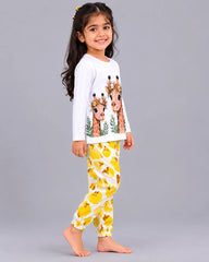 White Giraffe Dreams Kids Pajama Set
