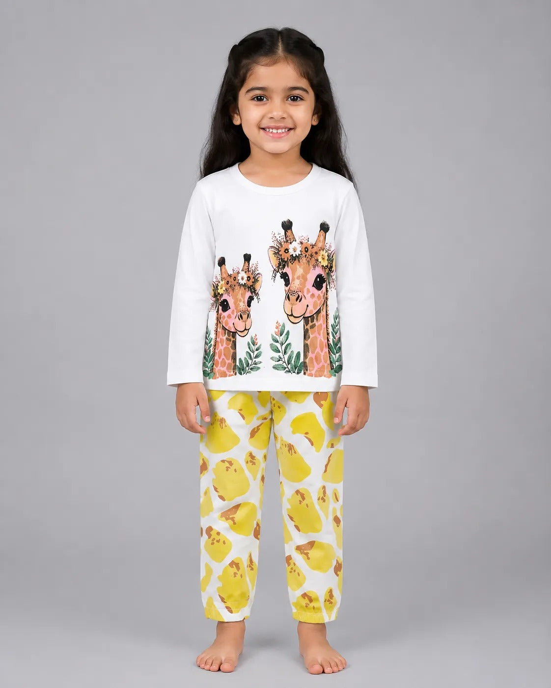 White Giraffe Dreams Kids Pajama Set