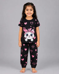 Black Kitty Pajama Set
