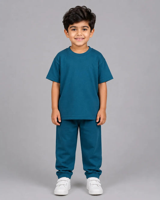 Drop Shoulder Pajama Set - Sherwood Green