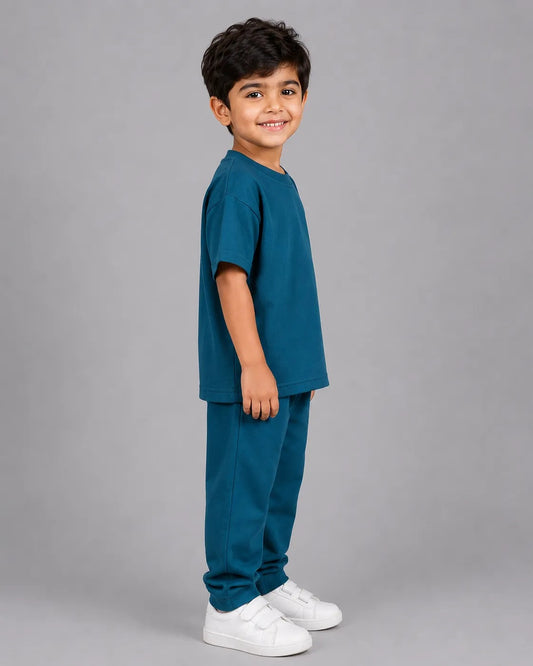 Drop Shoulder Pajama Set - Sherwood Green