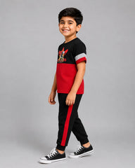 Maroon Panel Pajama Set - Adidas