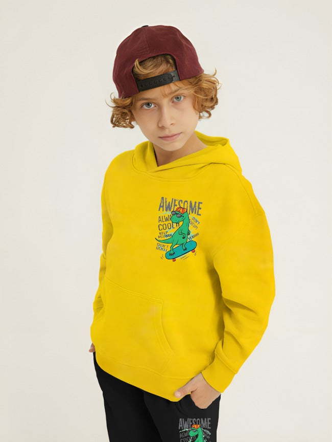 Awesome Dino Printed Kids Hoodie Set