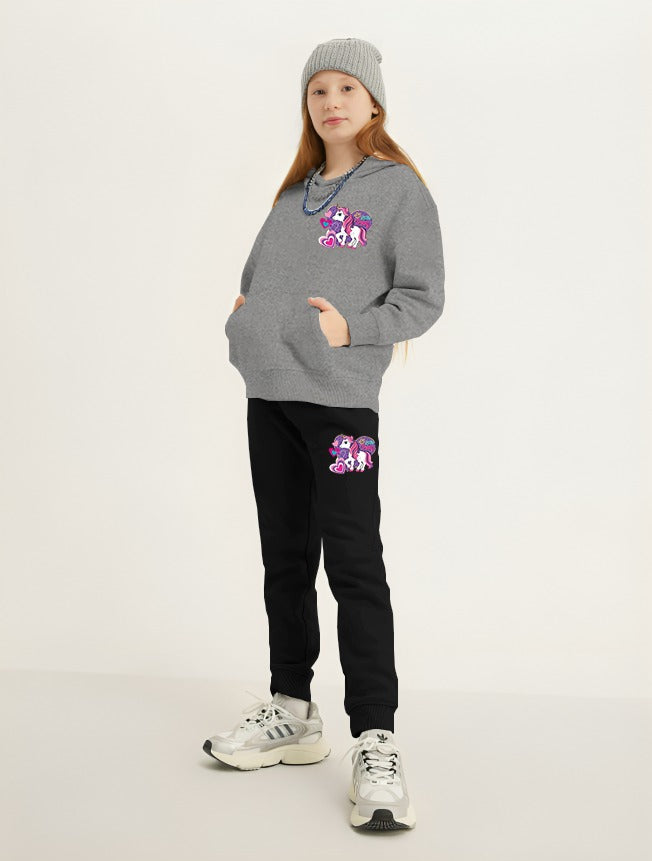 Unicorn Printed Kids Hoodie Set