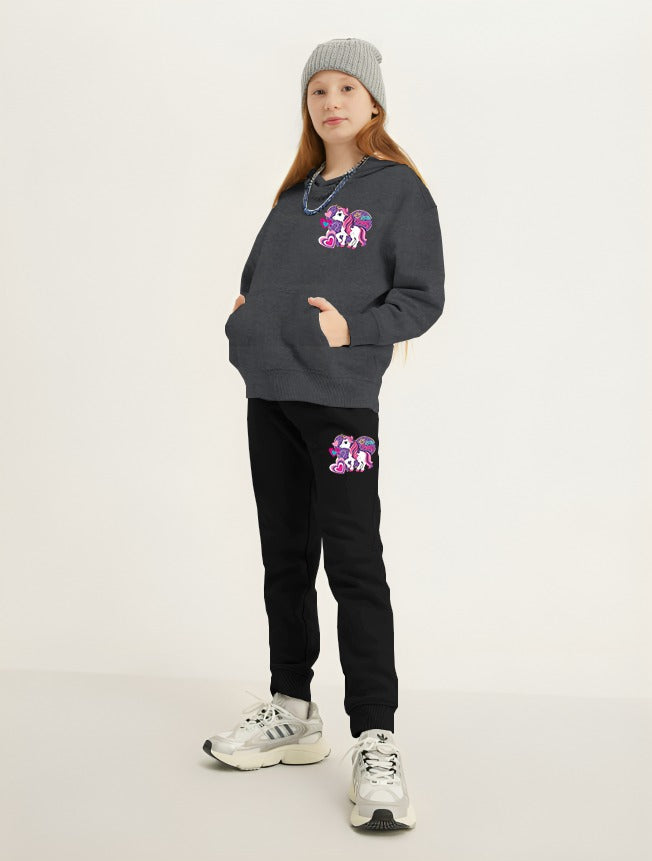 Unicorn Printed Kids Hoodie Set