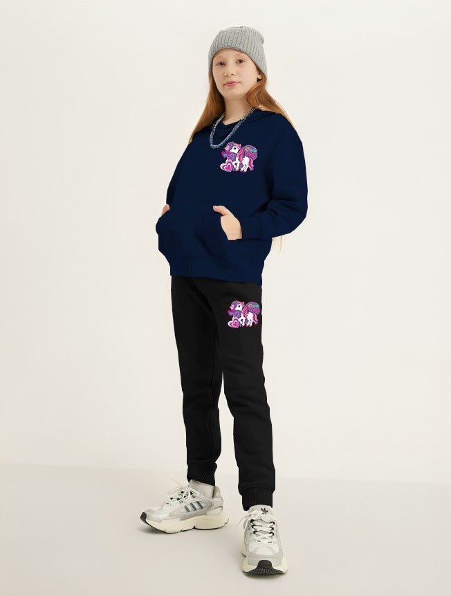 Unicorn Printed Kids Hoodie Set