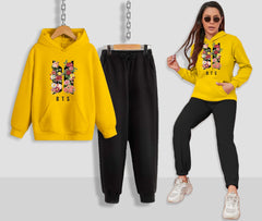 BTS Printed Women Hoodie Set