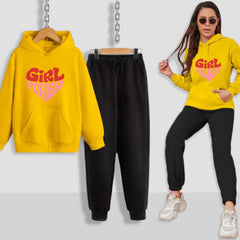 Girl Power Printed Women Hoodie Set