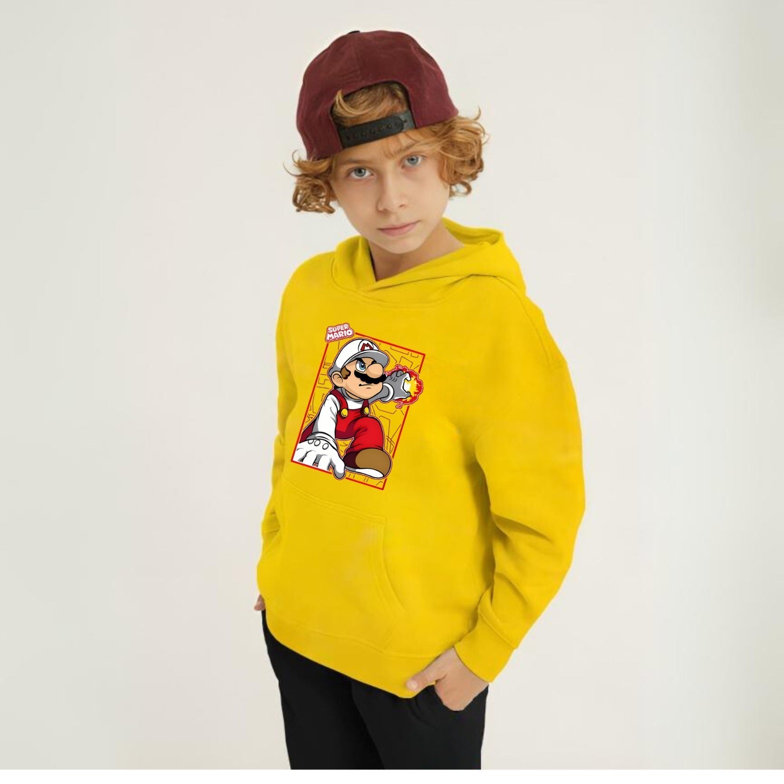 Super Mario Printed Kids Hoodie Set