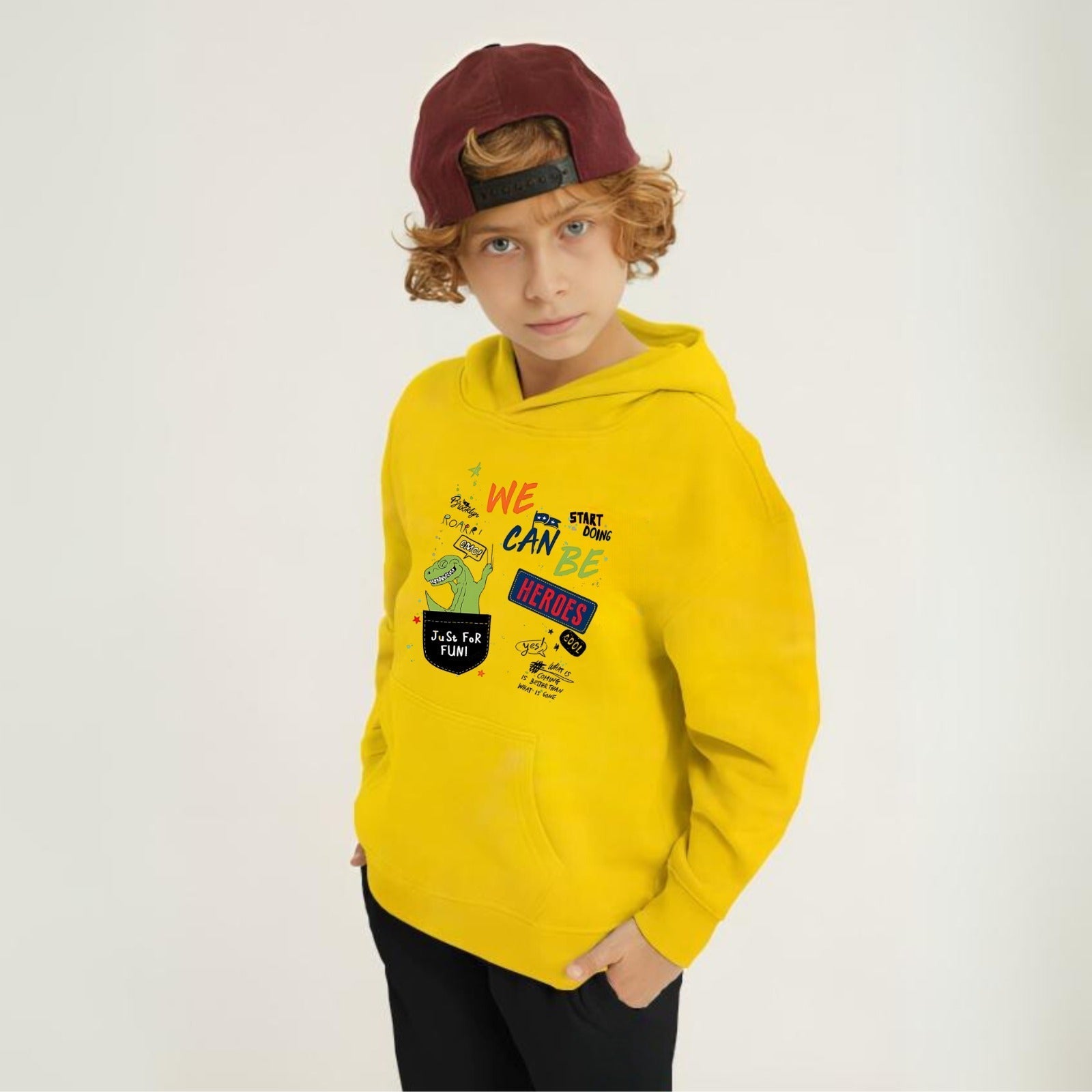 We Can Be Heroes Printed Kids Hoodie Set