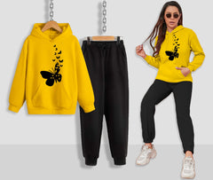 Flying Butterfly Women Hoodie Set