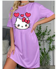 Hello Kitty Printed Long Shirt